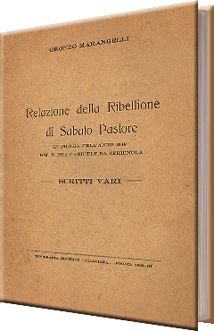 Relazione della Ribellione si Sabato Pastore